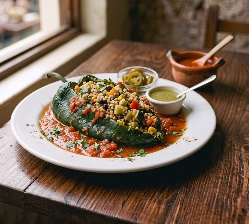 Chile relleno vegano