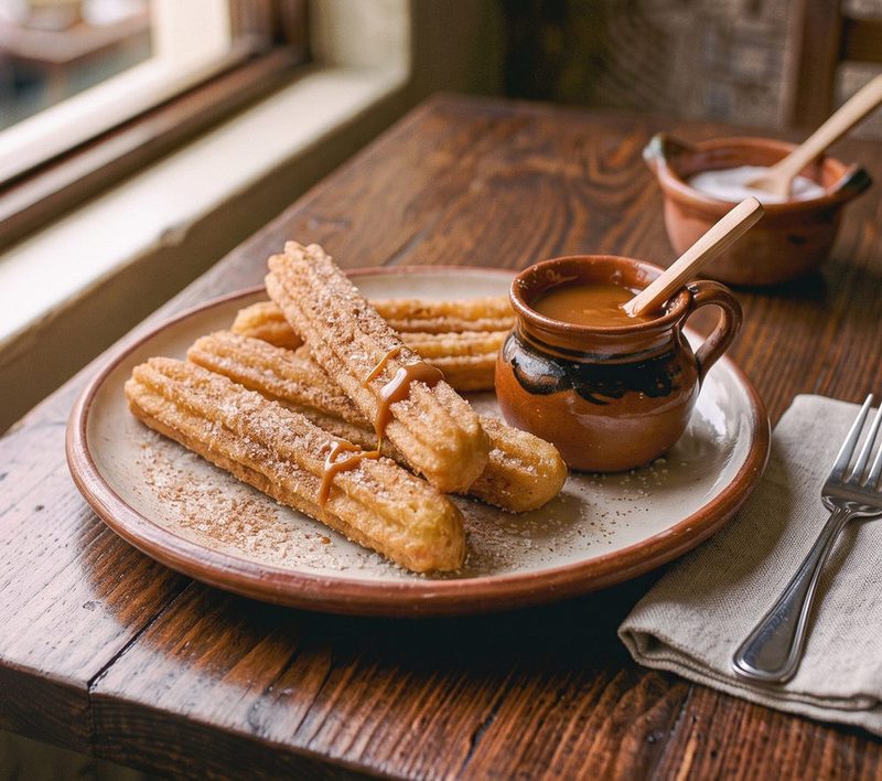 Churros con cajeta